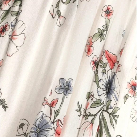 Lulu’s Meadow Flowers White Multi Floral Print Tie-Shoulder Maxi Dress - Picture 3 of 8